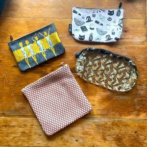 Bundle of 4 makeup bags